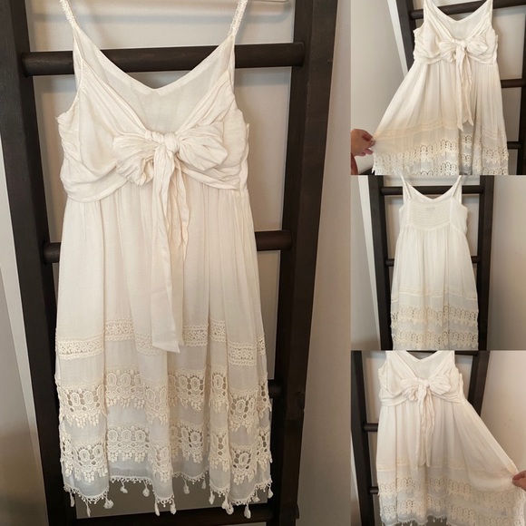 White boho bow dress - Picture 5 of 5
